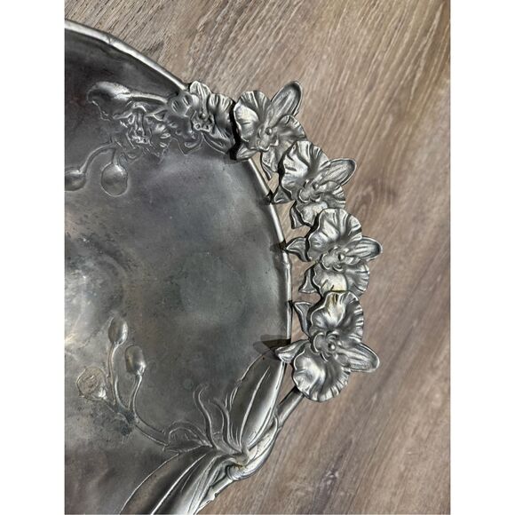 Rare! Hard To Find Arthur Court Large 3d Pedestal Orchid Bowl Vintage 2004 - Picture 4 of 9